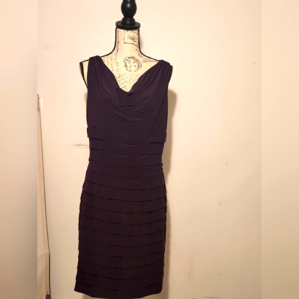 American Living Plum colored Dress, Cow Neckline Dress